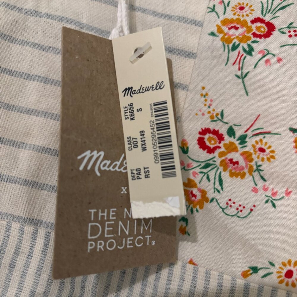Madewell The New Denim Project Patchwork Top NWT - Picture 5 of 6